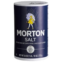 Morton 26 oz. Plain Table Salt Rounds - 24/Case