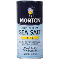 Morton 4.4 oz. Mediterranean Fine Sea Salt - 12/Case