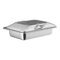 Acopa Voyage 8 Qt. Full Size Stainless Steel Induction Chafer with Glass Top and Soft-Close Lid