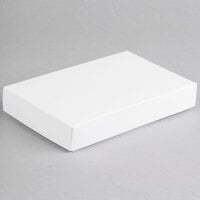 7 inch x 4 3/8 inch x 1 1/8 inch 2-Piece 1/2 lb. White Candy Box - 250/Case
