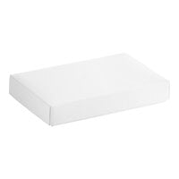 7" x 4 3/8" x 1 1/8" 2-Piece 1/2 lb. White Candy Box - 250/Case