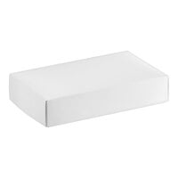 9 3/8" x 6" x 2" 2-Piece 2 lb. White Candy Box - 250/Case