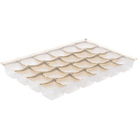 9 5/16" x 6" x 3/4" Gold 24-Cavity Candy Tray - 250/Case