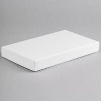 9 3/8" x 5 5/8" x 1 1/8" 2-Piece 1 lb. White Candy Box   - 250/Case