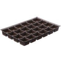 9 5/16" x 6" x 3/4" Brown 24-Cavity Candy Tray - 250/Case