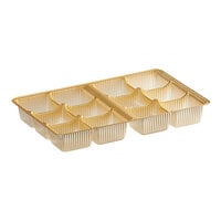 6 7/8" x 4 1/4" x 7/8" Gold 12-Cavity Candy Tray - 250/Case