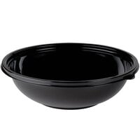Sabert 93064A50 FreshPack 64 oz. Black Round Shallow Bowl - 50/Case