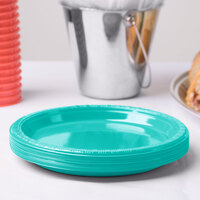 Creative Converting 324793 7 inch Teal Lagoon Plastic Plate - 240/Case