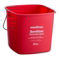 Noble King-Pail 6 Qt. Red Sanitizing Pail