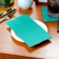 Teal Lagoon Dinner Napkin, 2-Ply 1/8 Fold - Creative Converting 324790 - 600/Case