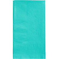 Creative Converting 324790 Teal Lagoon 1/8 Fold 2-Ply Paper Dinner Napkin - 600/Case