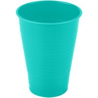 Creative Converting 324780 12 oz. Teal Lagoon Plastic Cup - 20/Pack