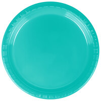 Creative Converting 324793 7" Teal Lagoon Plastic Plate - 20/Pack