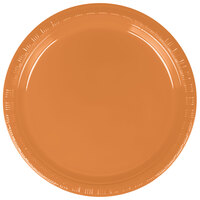 Creative Converting 324811 7 inch Pumpkin Spice Plastic Plate - 20/Pack