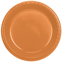Creative Converting 324809 10" Pumpkin Spice Plastic Plate - 240/Case