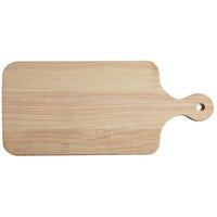 Choice 12 Round Wooden Serving Board with 4 1/2 Handle