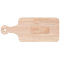 Choice 13 inch x 5 1/2 inch x 3/4 inch Small Wooden Bread Cutting Board with Handle