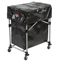 Rubbermaid Laundry Cart, 4 Bushel Collapsible X-Cart with Black Cover