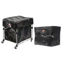 Rubbermaid Laundry Cart, 8 Bushel Deluxe Collapsible X-Cart with Large Black Cover and Extra 8 Bushel Bag