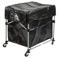 Rubbermaid Laundry Cart, 8 Bushel Collapsible X-Cart with Large Black Cover