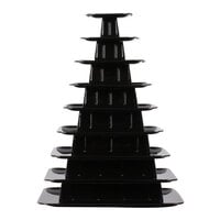 Matfer Bourgeat 681592 9-Tier Black Macaron Pyramid Display Stand