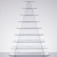 Matfer Bourgeat 681590 9-Tier Clear Macaron Pyramid Display Stand