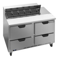 Beverage-Air SPED48HC-10-4 48" 4 Drawer Refrigerated Sandwich Prep Table