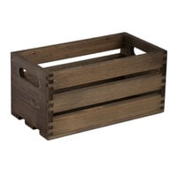 American Metalcraft WTV12 12 1/4 inch x 6 1/4 inch x 6 inch Vintage Wood Crate