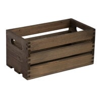 American Metalcraft WTV12 12 1/4" x 6 1/4" x 6" Vintage Wood Crate