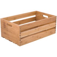 American Metalcraft WTBA20 20 1/2" x 12 1/2" x 8" Bamboo Wood Crate