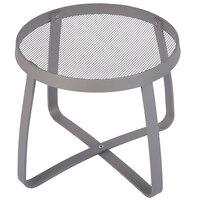 BFM Seating DVL18R-TS Maze 18 inch Round Titanium Silver Steel Side Table