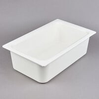 Carlisle CM110002 Coldmaster Full Size White Cold ABS Plastic Food Pan - 6 inch Deep