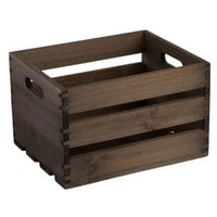 American Metalcraft WTV10 10 1/4 inch x 10 1/4 inch x 12 1/2 inch Vintage Wood Crate