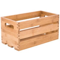 American Metalcraft WTBA12 12 1/4" x 6 1/4" x 6" Bamboo Wood Crate