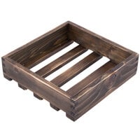 American Metalcraft WCVS 9 inch x 9 inch x 2 3/8 inch Vintage Small Wood Crate