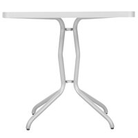BFM Seating DVN3636TSU Nexus 36 inch Square Titanium Silver E-Coated Steel Dining Table