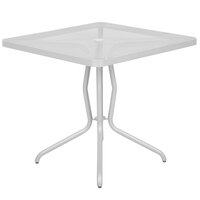 BFM Seating DVN3232TSUT Nexus 32 inch Square Titanium Silver E-Coated Steel Bar Height Dining Table