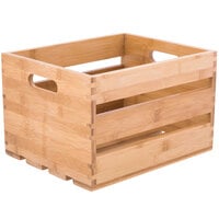 American Metalcraft WTBA10 10 1/4" x 10 1/4" x 12 1/2" Bamboo Wood Crate