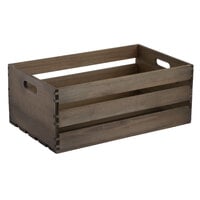 American Metalcraft WTV20 20 1/2 inch x 12 1/2 inch x 8 inch Vintage Wood Crate