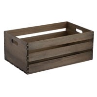 American Metalcraft WTV20 20 1/2" x 12 1/2" x 8" Vintage Wood Crate