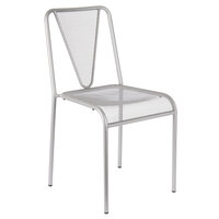 BFM Seating DV455TS Venice Beach Titanium Silver Stackable Steel Side Chair