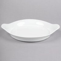Syracuse 911194442 Chef's Selection 43 oz. Aluma White Porcelain Handled Dish - 12/Case