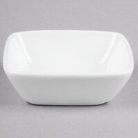 Syracuse 911194433 Chef's Selection 5 oz. Aluma White Porcelain Square Bowl - 36/Case
