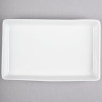 Libbey 911194482 Chef's Selection 6 1/4" x 4" Aluma White Porcelain Tray - 36/Case