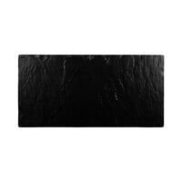 Elite Global Solutions M1020 Fo Slate Rectangular Faux Black Slate Melamine Serving Board - 20 inch x 10 inch