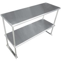 Advance Tabco EDS-18-60 Stainless Steel Double Deck Knock Down Overshelf - 60 inch x 18 inch