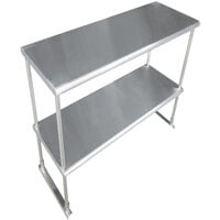 Advance Tabco EDS-18-48 Stainless Steel Double Deck Knock Down Overshelf - 48" x 18"