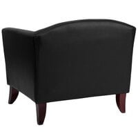 Flash Furniture 111-1-BK-GG Hercules Imperial Black Leather Chair with Wooden Feet