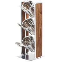 Cal-Mil 3715-49 Mid-Century 3-Cylinder Vertical Flatware / Condiment Display with Chrome Accents