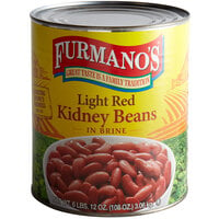 Furmano's #10 Can Light Red Kidney Beans - 6/Case